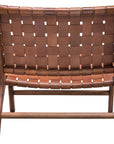 Uttermost Plait Woven Leather Accent Chair