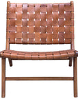 Uttermost Plait Woven Leather Accent Chair
