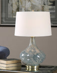 Uttermost Celinda Blue Gray Glass Lamp