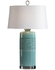 Uttermost Rila Distressed Teal Table Lamp
