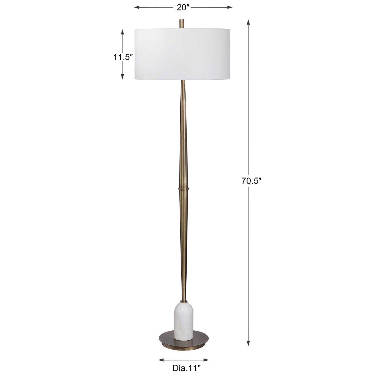 Uttermost Minette Mid-Century Floor Lamp