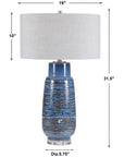 Uttermost Magellan Blue Table Lamp
