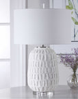 Uttermost Caelina Textured White Table Lamp