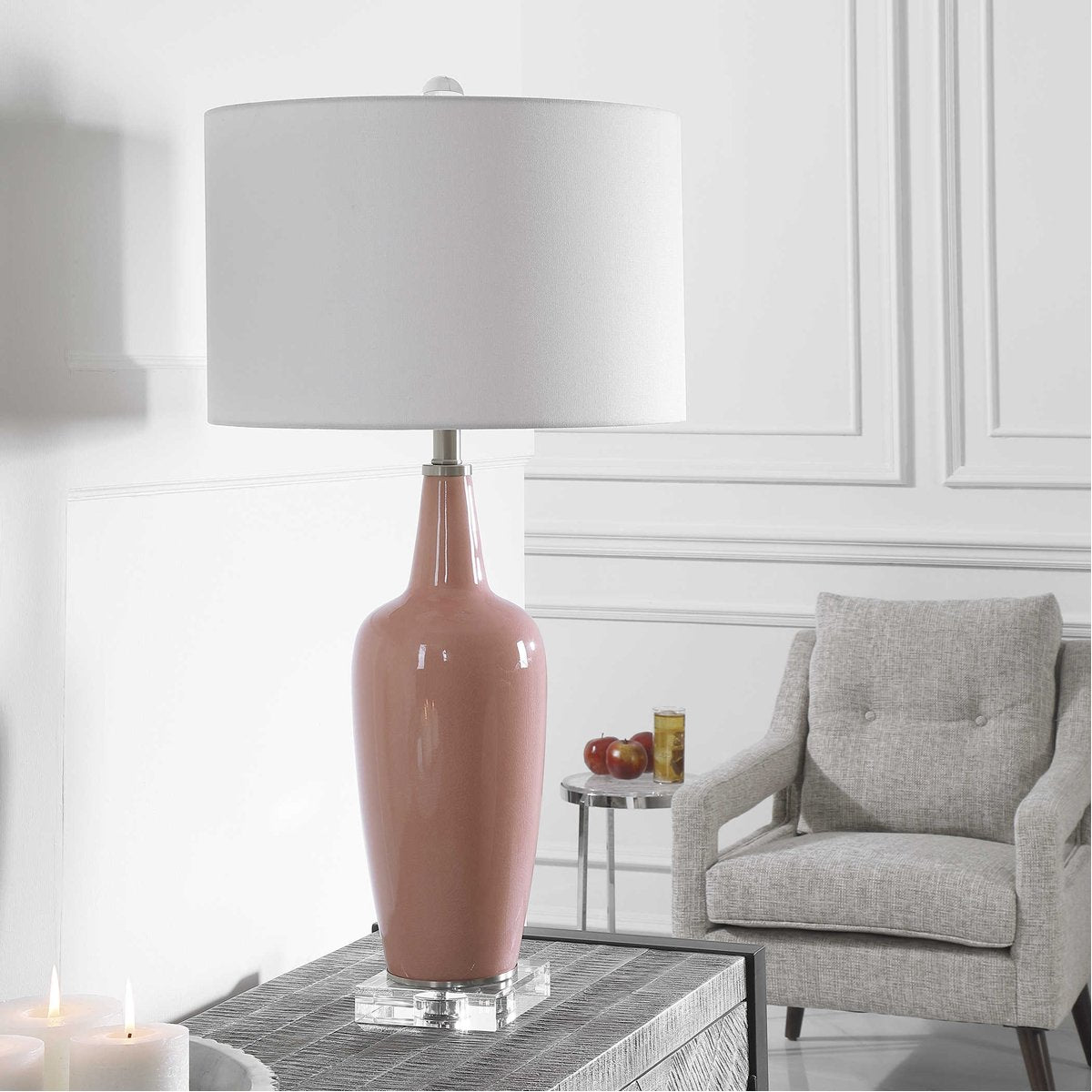 Uttermost Anastasia Light Pink Table Lamp