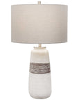 Uttermost Comanche White Crackle Table Lamp