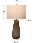 Uttermost Volterra Taupe-Gray Table Lamp