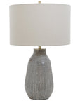 Uttermost Monacan Gray Textured Table Lamp
