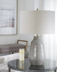 Uttermost Monacan Gray Textured Table Lamp