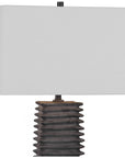 Uttermost Sanderson Metallic Charcoal Table Lamp
