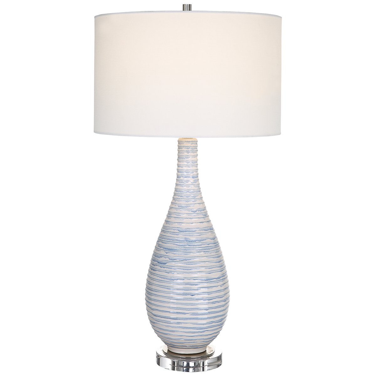 Uttermost Clariot Ribbed Blue Table Lamp