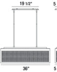 Eurofase Coop 36-Inch Rectangular Chandelier