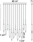 Eurofase Cumberland 40-Inch Linear Chandelier