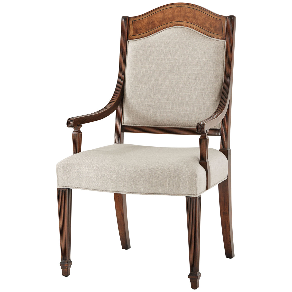 Theodore Alexander Sheraton&#39;s Satinwood Armchair, Set of 2