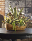 Uttermost Salar Succulents In Teak Bowl