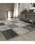 Louis de Poortere Vintage Multi 8101 Black and White Rug