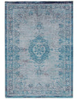 Louis de Poortere Fading World Medaillon 8255 Grey Turquoise Rug