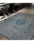 Louis de Poortere Fading World Medaillon 8255 Grey Turquoise Rug