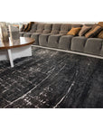 Louis de Poortere Mad Men Griff 8655 White on Black Rug