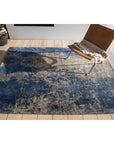 Louis de Poortere Mad Men Cracks 8629 Abyss Blue Rug