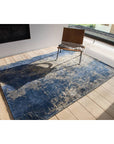 Louis de Poortere Mad Men Cracks 8629 Abyss Blue Rug