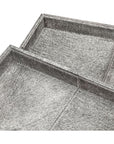 Interlude Home Nadine Rectangular Hide Trays, 2-Piece Set