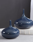 Uttermost Zayan Blue Vases, 2-Piece Set