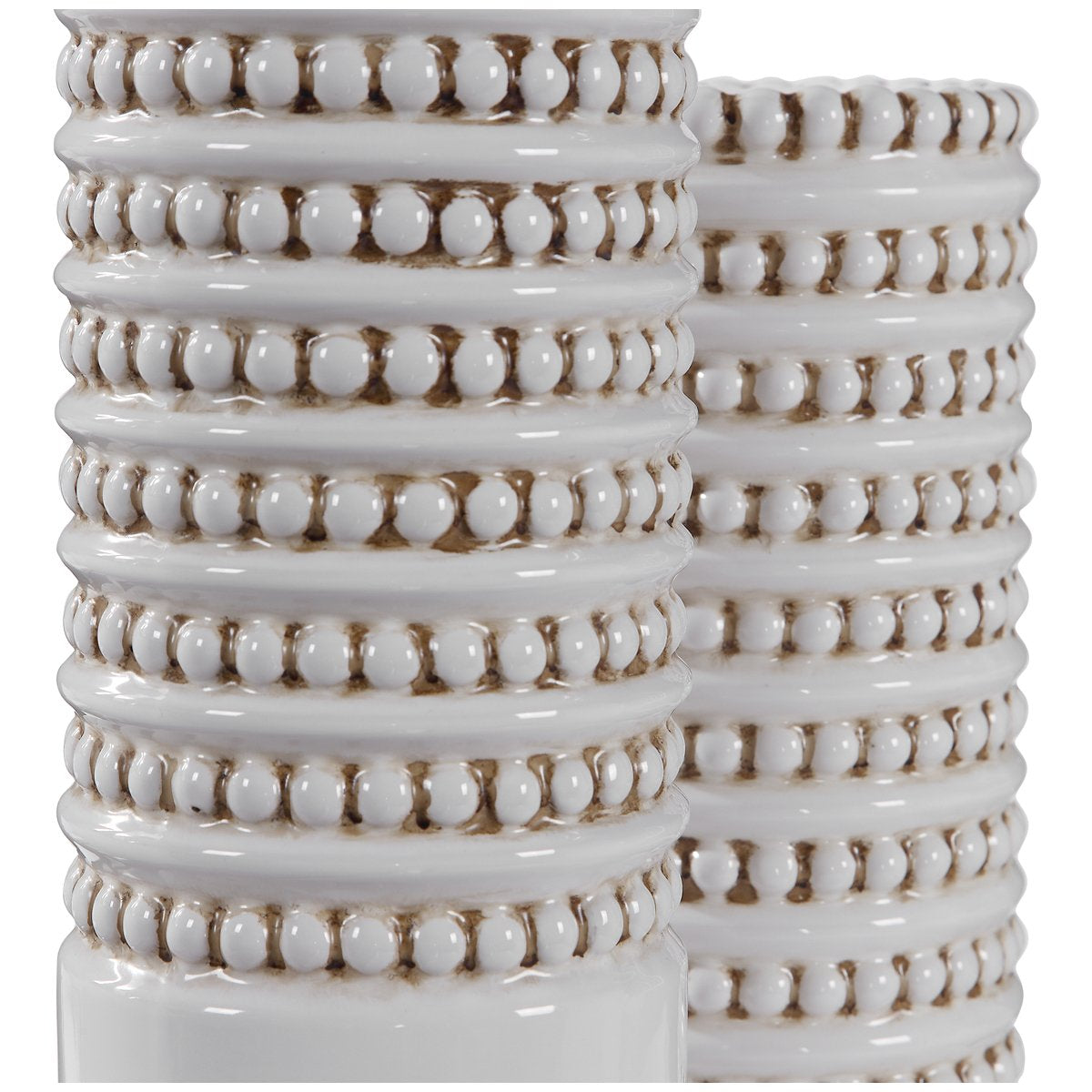 Uttermost Angelou White Vases, 2-Piece Set