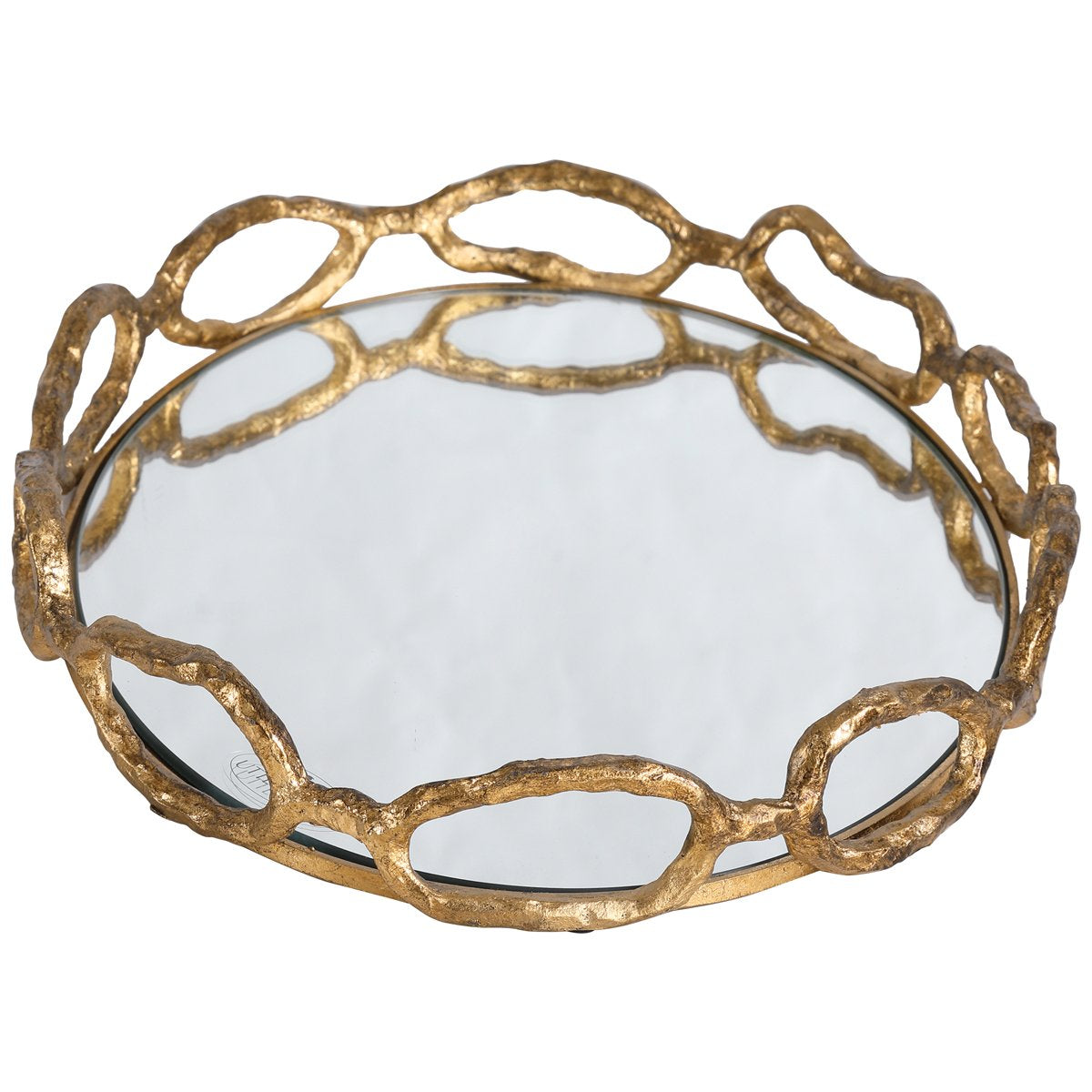 Uttermost Cable Chain Mirrored Tray