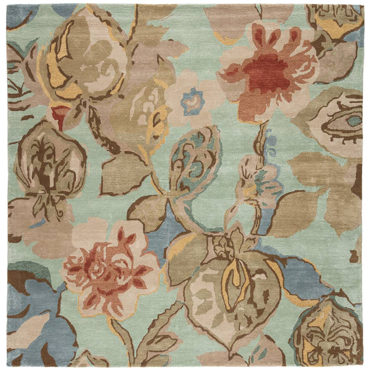 Jaipur Blue Petal Pusher Aqua Foam BL71 Area Rug