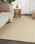 Jaipur Bombay Tane Solid Trellis Beige Ivory BOB06 Rug