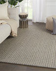 Jaipur Bombay Tane Solid Trellis Gray BOB08 Rug