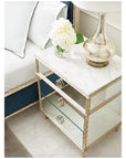 Caracole Fontainebleau Aluminum Nightstand