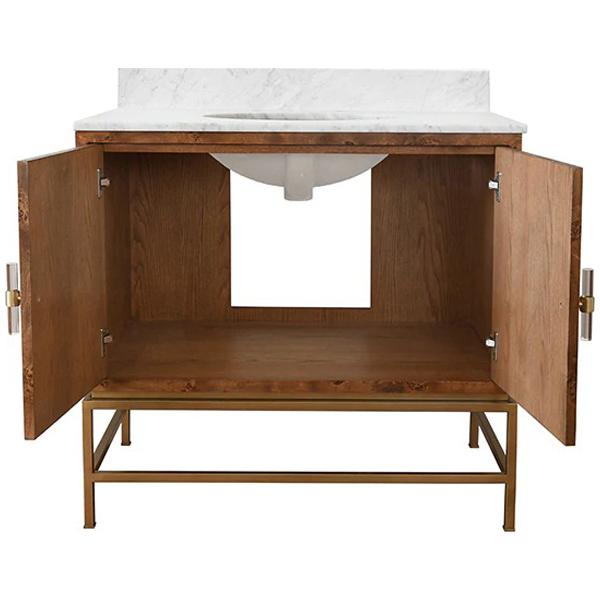 Worlds Away Clifford Bath Vanity in Dark Burl