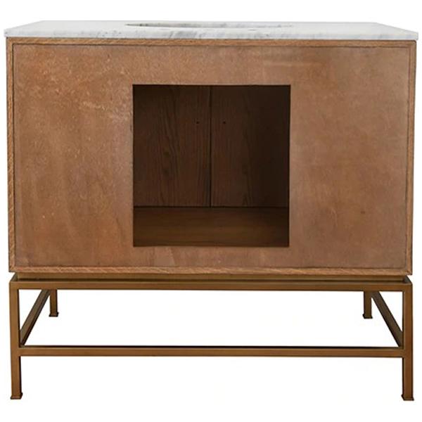 Worlds Away Clifford Bath Vanity in Dark Burl