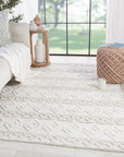 Jaipur Cosette Adelie Trellis Geometric White Light Gray COE01 Rug