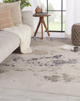 Jaipur Catalyst Cisco Abstract Light Gray Silver CTY11 Rug