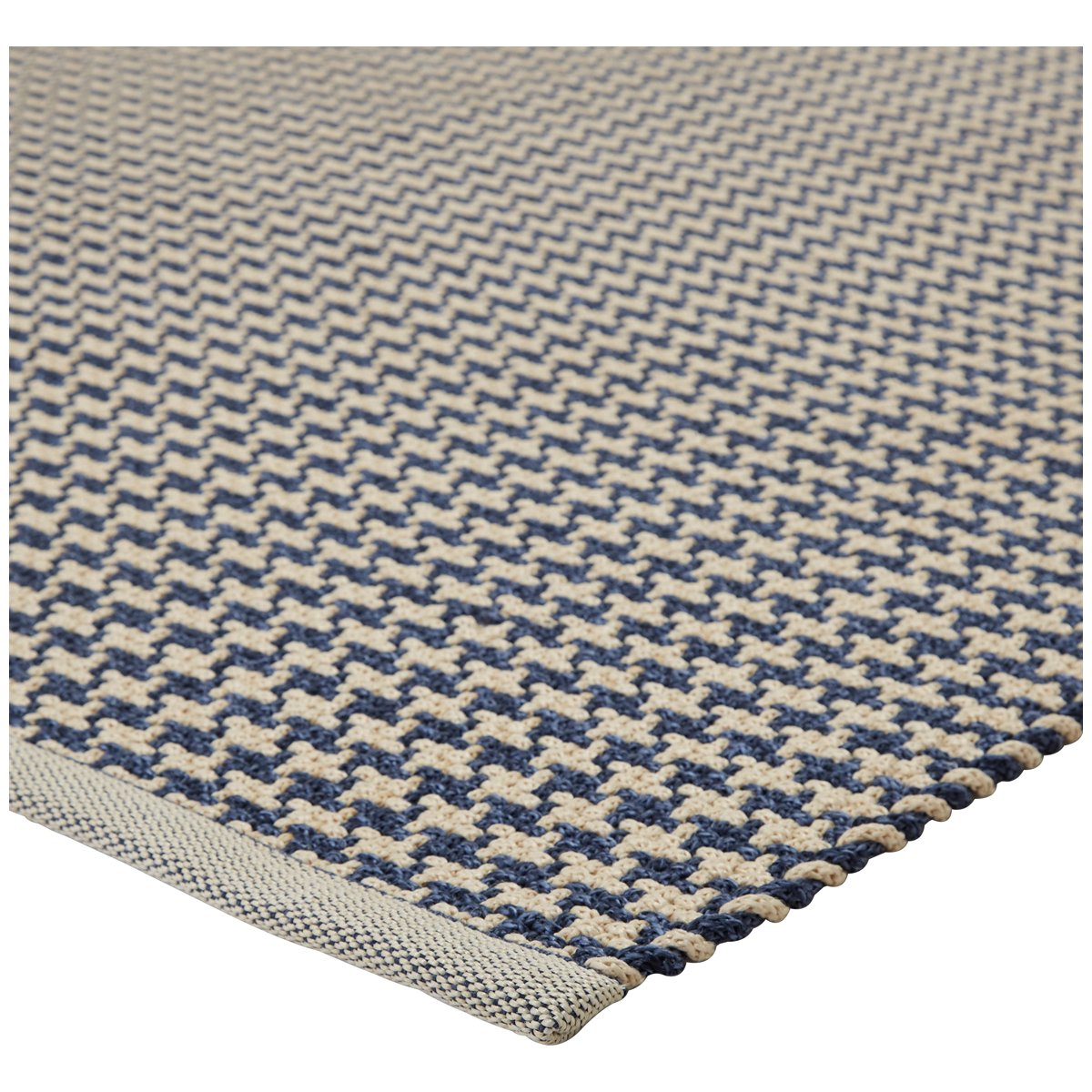 Jaipur Finlay Houndz Trellis Geometric Dark Blue Cream FNL01 Rug
