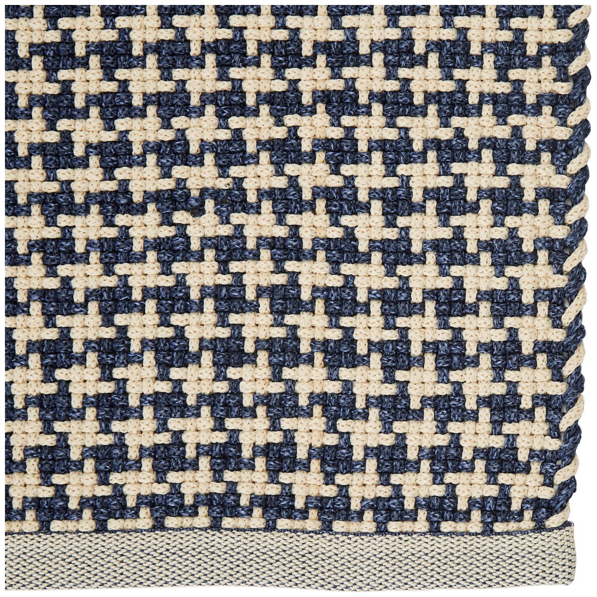 Jaipur Finlay Houndz Trellis Geometric Dark Blue Cream FNL01 Rug