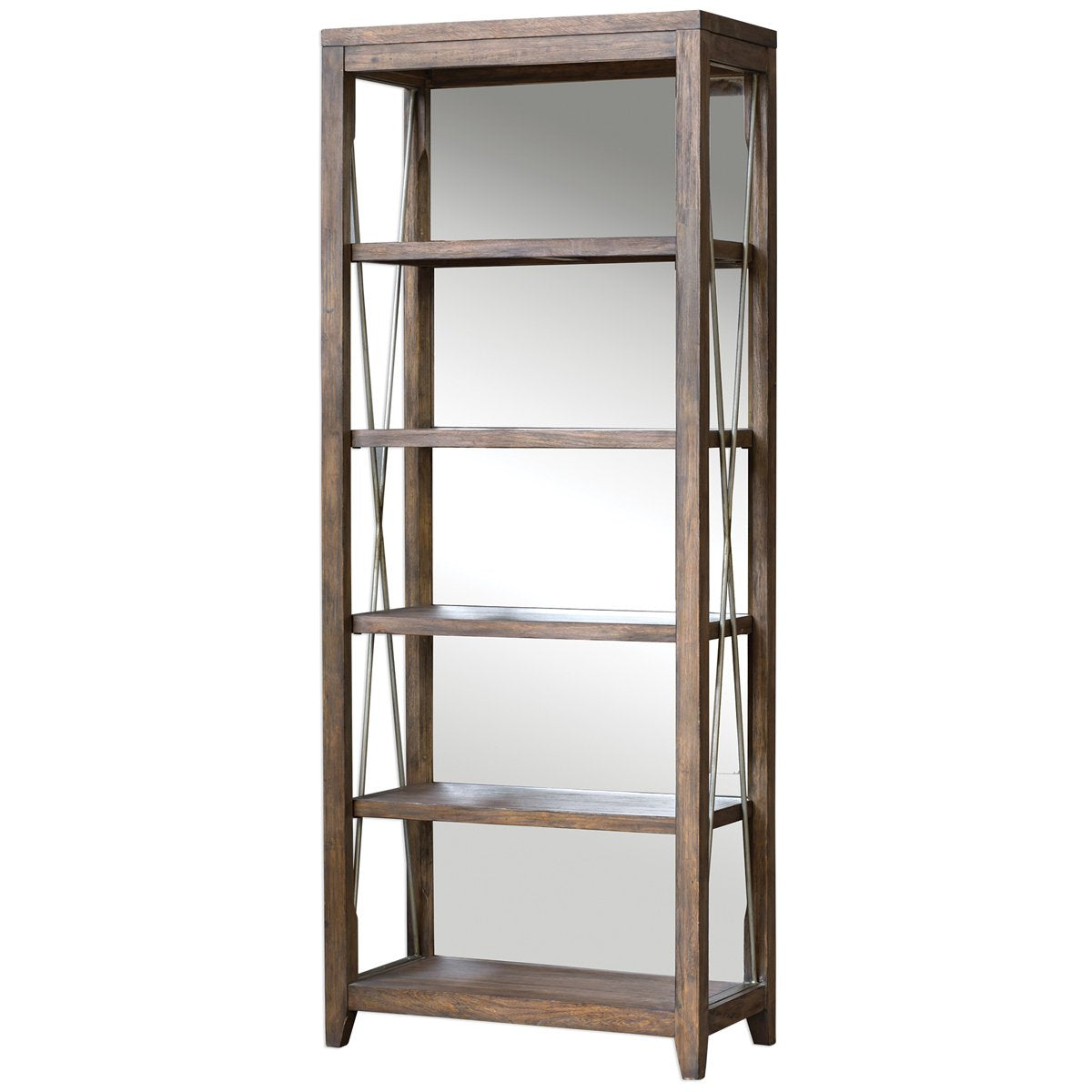 Uttermost Delancey Weathered Oak Etagere