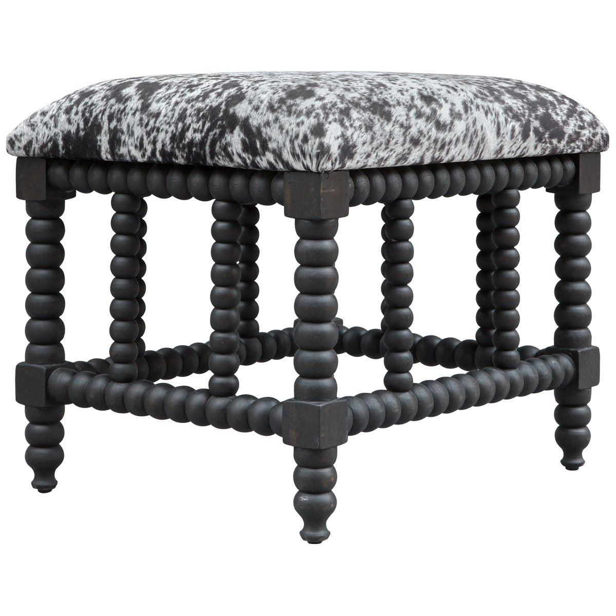 Uttermost Rancho Faux Cow Hide Small Bench