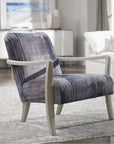 Uttermost Watercolor Gray Chenille Accent Chair