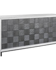 Uttermost Checkerboard 4-Door Gray Cabinet
