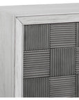 Uttermost Checkerboard 4-Door Gray Cabinet