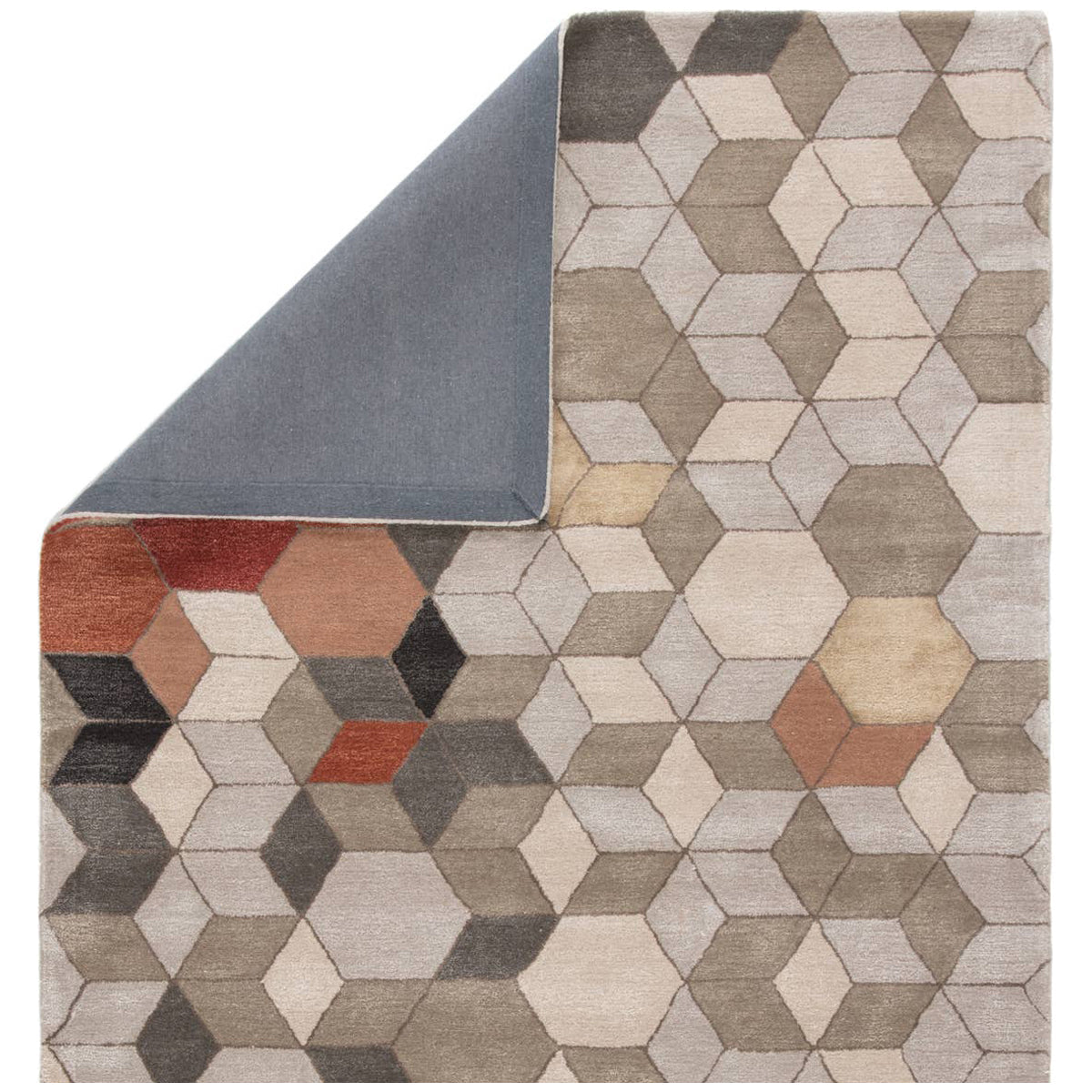 Jaipur Genesis Combs Geometric GES03 Light Gray/Orange Area Rug