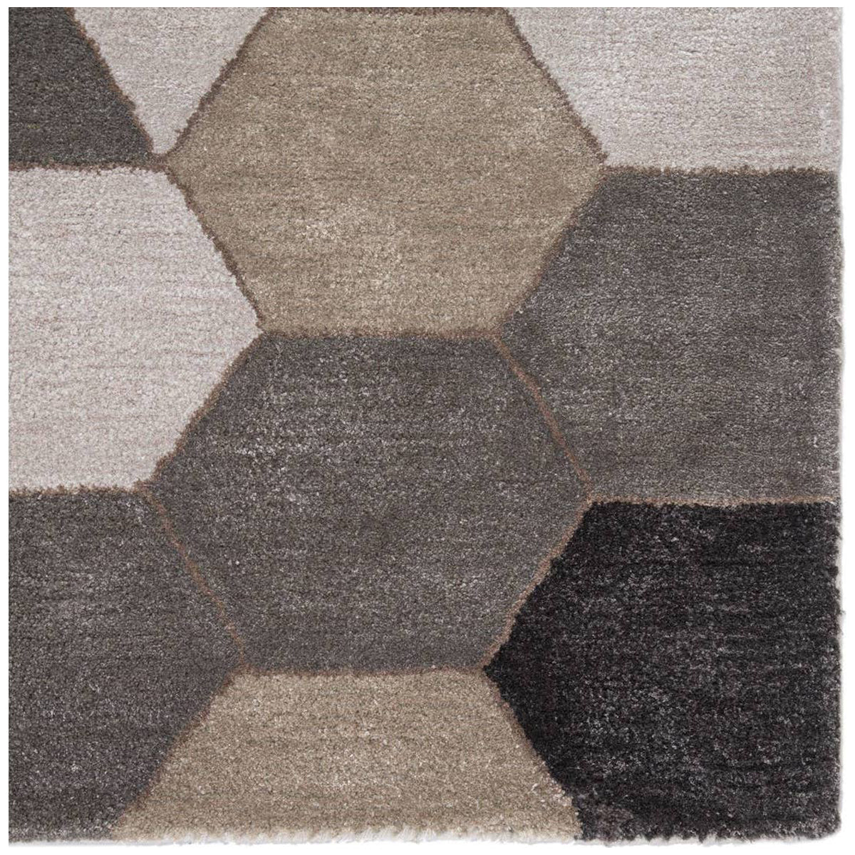 Jaipur Genesis Combs Geometric GES03 Light Gray/Orange Area Rug