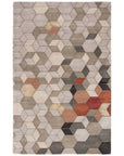Jaipur Genesis Combs Geometric GES03 Light Gray/Orange Area Rug