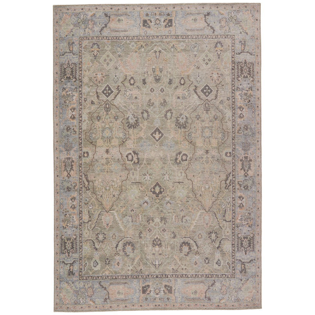 Jaipur Kindred Avin Oriental Floral Green Blue KND09 Rug