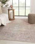 Jaipur Kindred Parisa Medallion Floral Light Blue Light Tan KND14 Rug