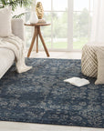 Jaipur Liberty Azuma Tribal Dark Blue Light Gray LIB10 Rug