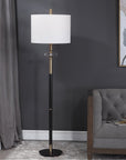 Uttermost Maud Aged Black Floor Lamp